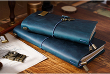 Load image into Gallery viewer, Reusable Leather Notebook with Replaceable Page Inserts