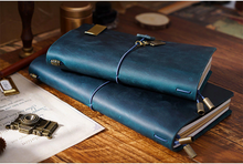 Load image into Gallery viewer, Reusable Leather Notebook with Replaceable Page Inserts
