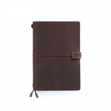 Load image into Gallery viewer, Reusable Leather Notebook with Replaceable Page Inserts