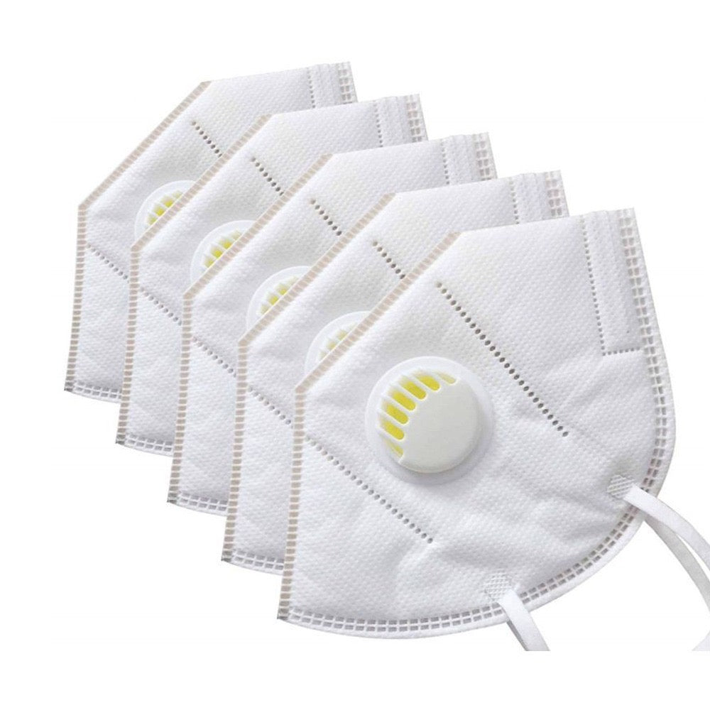KN95 Disposable Face Masks (10 Pack with Ventilating Valve)