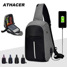 Load image into Gallery viewer, Minimalist Sling Bag with USB Port