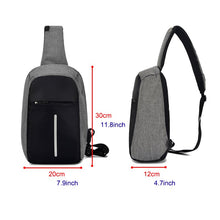 Load image into Gallery viewer, Minimalist Sling Bag with USB Port