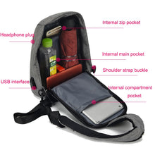 Load image into Gallery viewer, Minimalist Sling Bag with USB Port