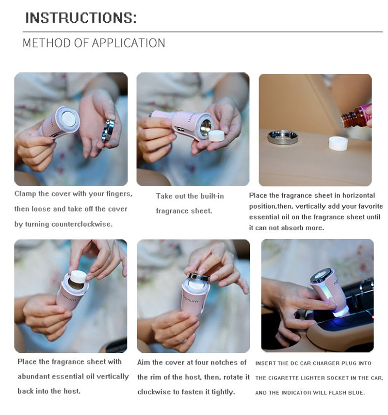 cigarette lighter diffuser Essential Oil Diffuser with Automobile Power Outlet
