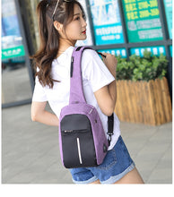 Load image into Gallery viewer, Minimalist Sling Bag with USB Port