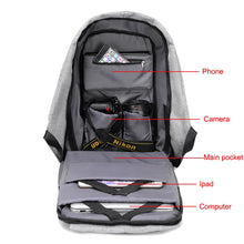 Load image into Gallery viewer, Minimalist Travel Backpack with USB Port