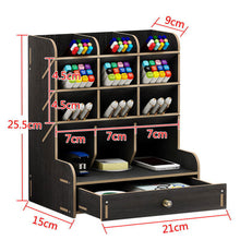 Load image into Gallery viewer, Multi-Functional Wooden Desktop Organizer