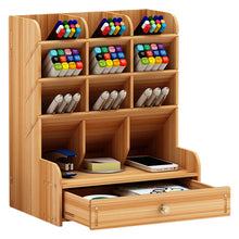 Load image into Gallery viewer, Multi-Functional Wooden Desktop Organizer
