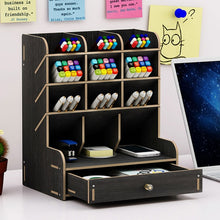 Load image into Gallery viewer, Multi-Functional Wooden Desktop Organizer