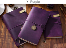 Load image into Gallery viewer, Reusable Leather Notebook with Replaceable Page Inserts