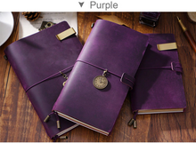 Load image into Gallery viewer, Reusable Leather Notebook with Replaceable Page Inserts
