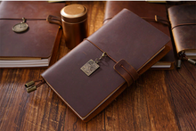 Load image into Gallery viewer, Reusable Leather Notebook with Replaceable Page Inserts
