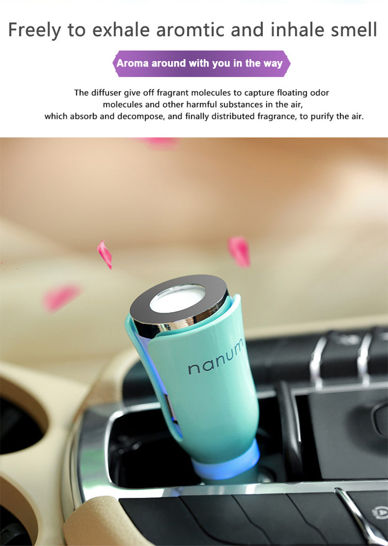 cigarette lighter essential oil diffuser Neom Wellbeing Pod Mini+ Waterless Black Wipe the Dashboard Diffuser with rubbing alcohol and let it dry completely before adding a new filled pad Car Diffuser Humidifier USB Aromatherapy