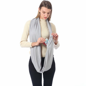 Infinity Scarf with Hidden Zipper Pocket