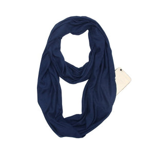 Infinity Scarf with Hidden Zipper Pocket