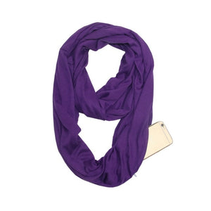 Infinity Scarf with Hidden Zipper Pocket