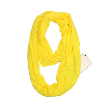 Load image into Gallery viewer, Infinity Scarf with Hidden Zipper Pocket
