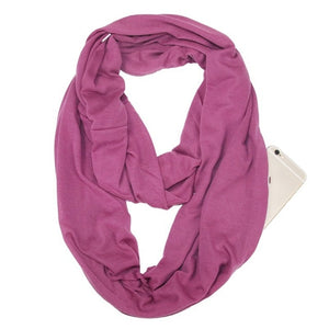 Infinity Scarf with Hidden Zipper Pocket