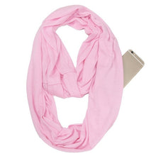 Load image into Gallery viewer, Infinity Scarf with Hidden Zipper Pocket
