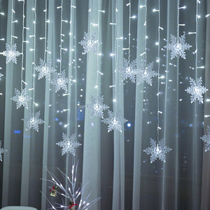 Snowflake Curtain Christmas String Lights