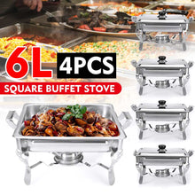 Load image into Gallery viewer, Stainless Steel Chafing Dishes [6 Quart Capacity, 1/2/4-Packs available]

