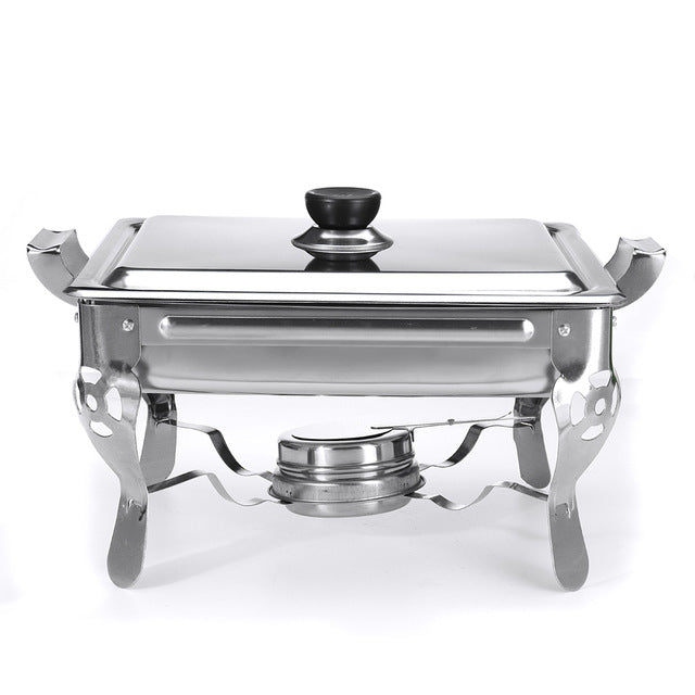 Stainless Steel Chafing Dishes [6 Quart Capacity, 1/2/4-Packs available]