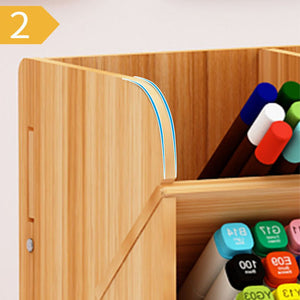Multi-Functional Wooden Desktop Organizer