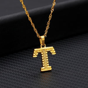 Stainless Steel Capital Letter Necklaces