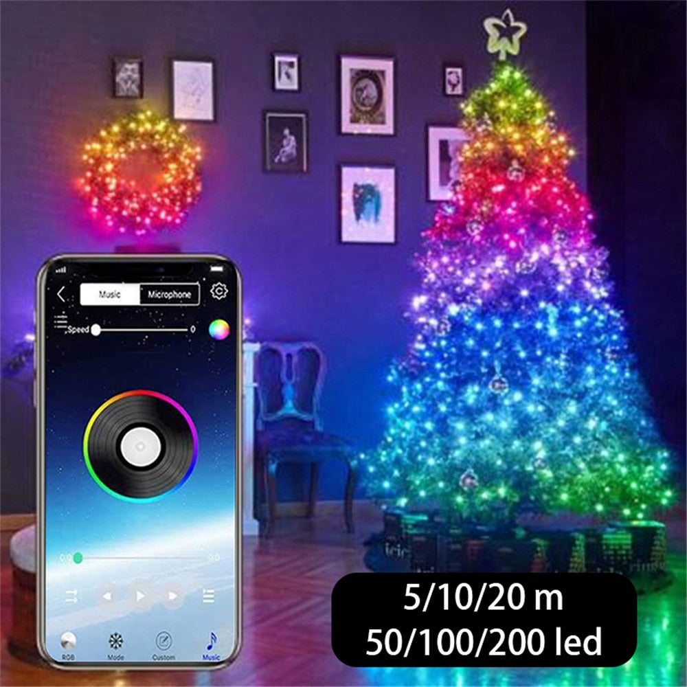 USB String Lights with Bluetooth Smartphone Control! (Full Color Control and Sync to Music Capability)